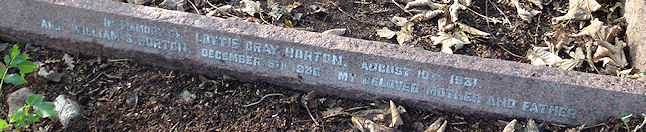 The Grave of Lottie and William Samuel Horton